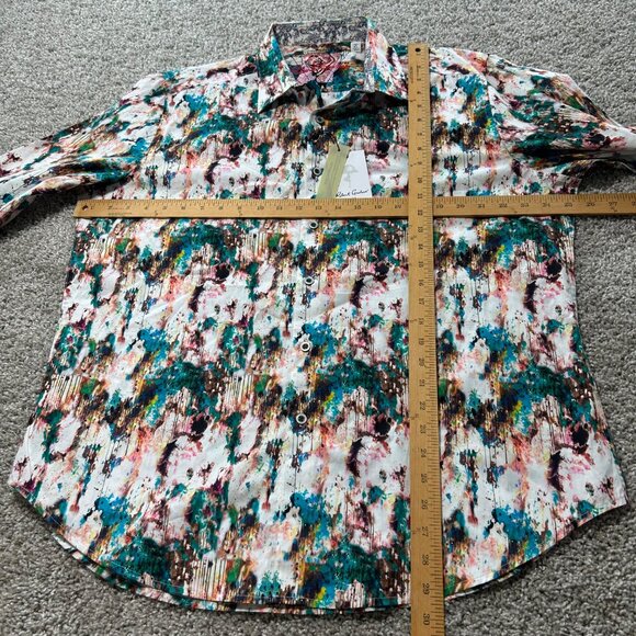 NWT Robert Graham Men's XL Multicolor Hidden Depth Button Down Long Sleeve Shirt - Picture 8 of 10